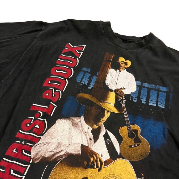 VTG 1993 Chris LeDoux Western Underground Tour T-Shirt Men's XL Black Concert - Picture 4 of 4